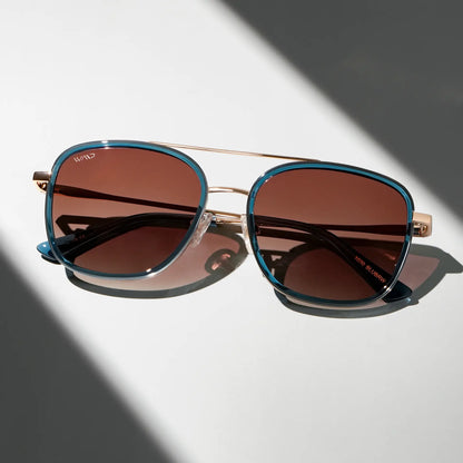 Gia Blue Square Sunglasses