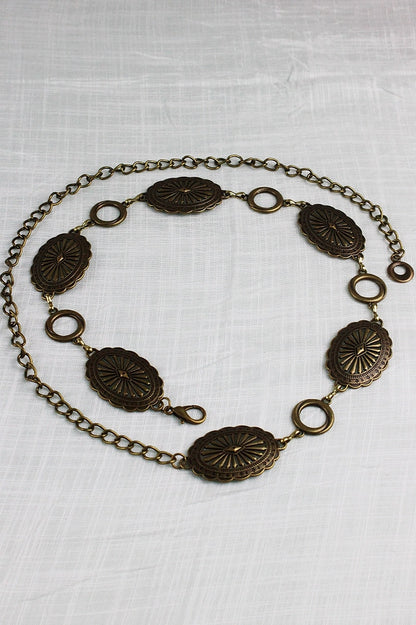 Oval Chain Belt Antique Gold