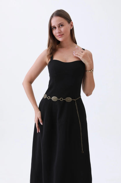 Oval Chain Belt Antique Gold