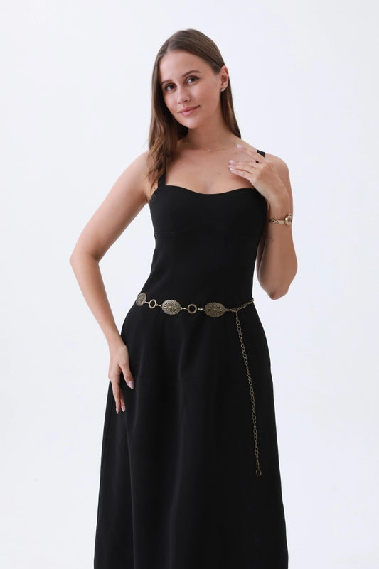 Oval Chain Belt Antique Gold