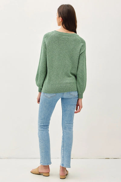 Raglan Sleeve Soft Slub Sweater