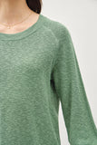 Raglan Sleeve Soft Slub Sweater