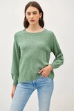 Raglan Sleeve Soft Slub Sweater