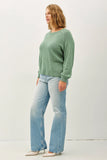 Raglan Sleeve Soft Slub Sweater