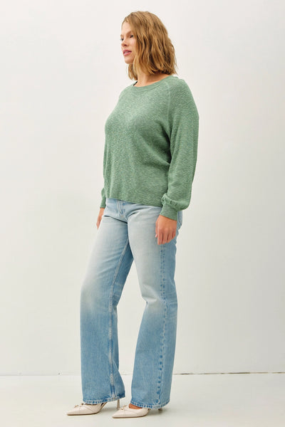 Raglan Sleeve Soft Slub Sweater