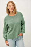 Raglan Sleeve Soft Slub Sweater