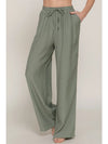 Flowy Crepe Pant - Olive