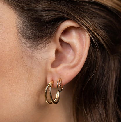 llusion Double Hoop 18KP