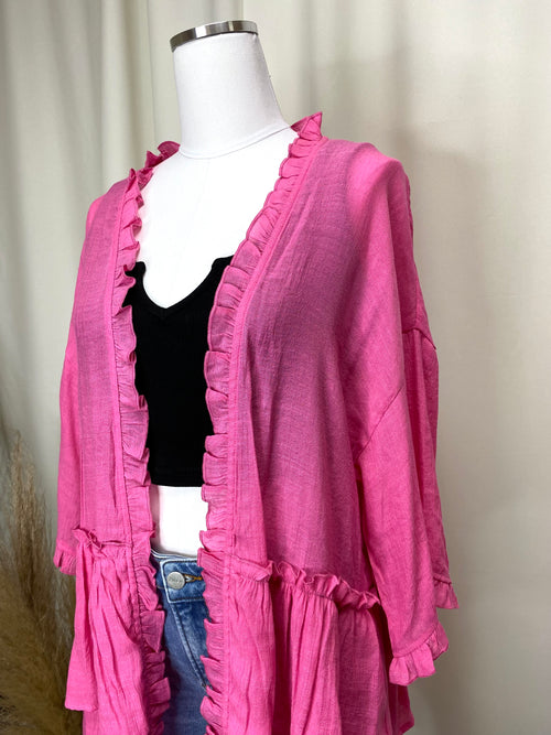 Hot Pink Ruffle Cover