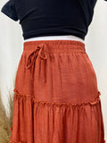 Crochet Hem Ruffle Skirt