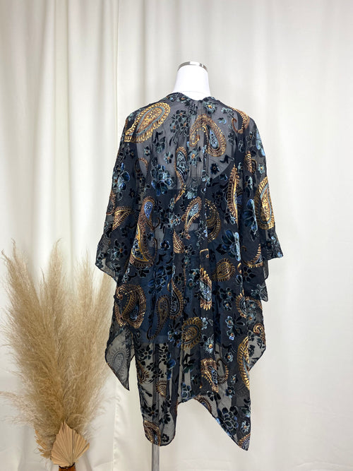Velvet Paisley + Floral Summer Shawl