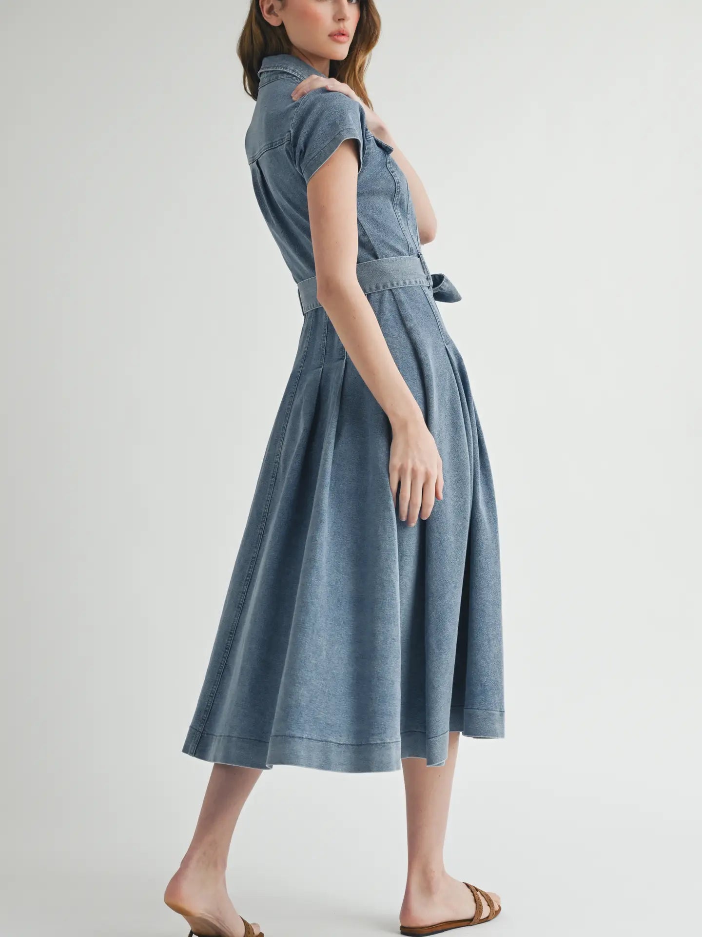 Button Down Denim Dress