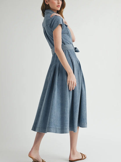 Button Down Denim Dress