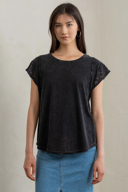 Raglan Sleeve Soft Slub Sweater