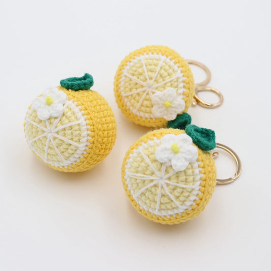 Knit Lemon Bag Charm