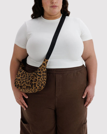 BAGGU Small Crescent Bag- Leopard