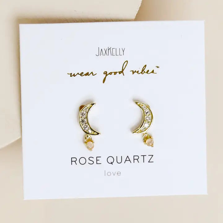 Moon Drop Earrings 18KP