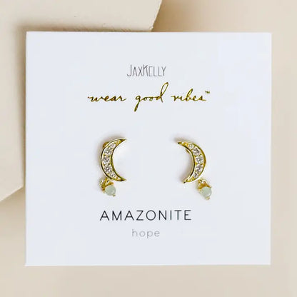 Moon Drop Earrings 18KP