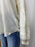 Ribbed Puff Sleeve Easy Wear Top