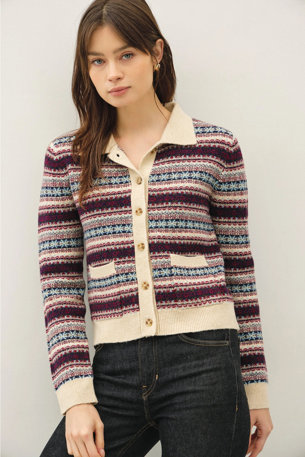 Mod Nordic Patterned Cardigan