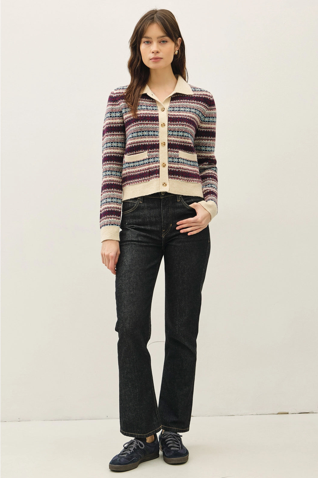 Mod Nordic Patterned Cardigan