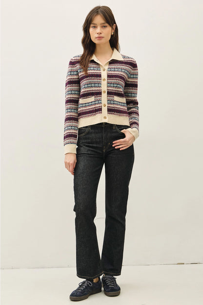Mod Nordic Patterned Cardigan
