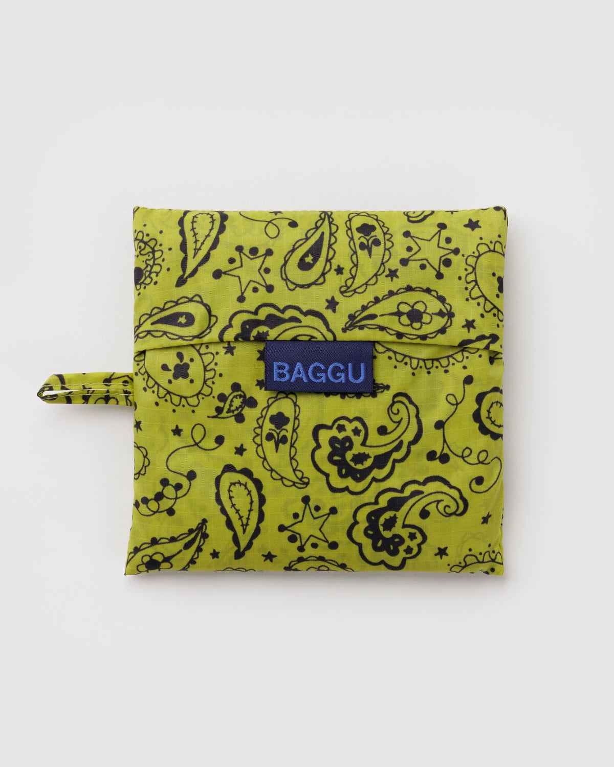 BAGGU Standard Reusable Bag- Chartreuse Paisley