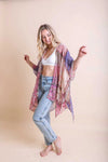 Bohemian Burnout Velvet Kimono White