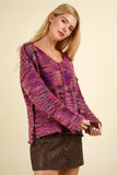 Multi Color Magenta Y2K Sweater