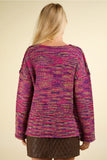 Multi Color Magenta Y2K Sweater
