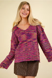 Multi Color Magenta Y2K Sweater