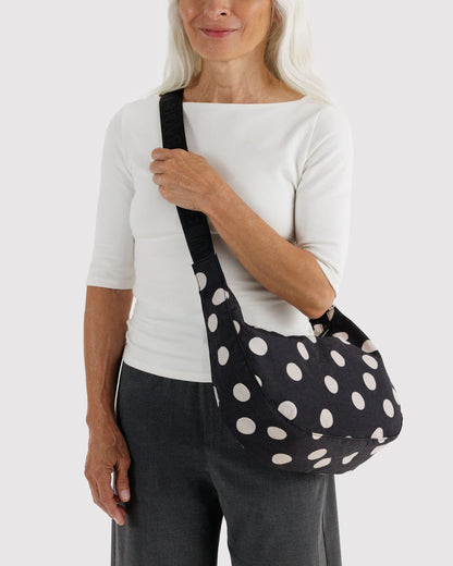 BAGGU Medium Crescent Bag- Polka Dot
