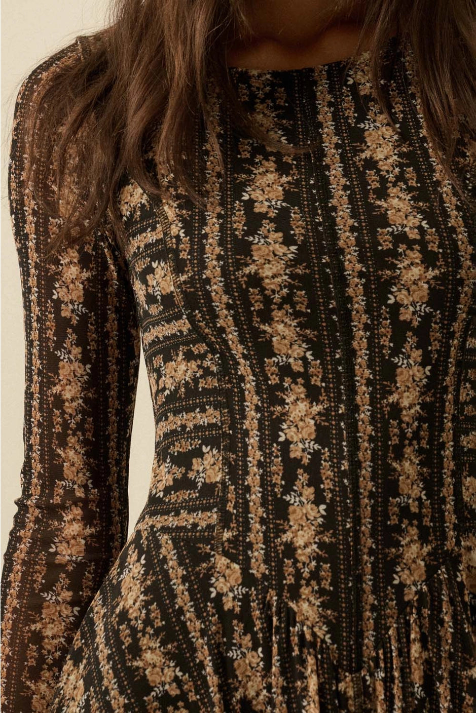 Mesh Drop Waist Dress