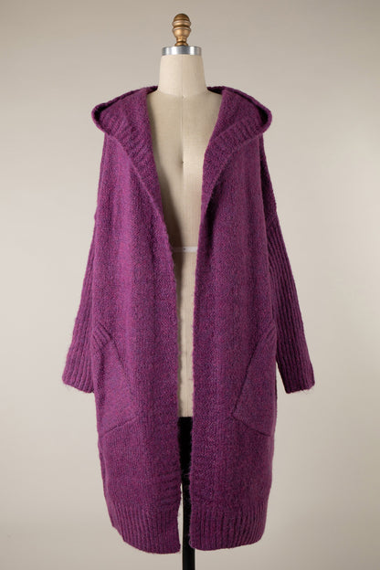 Hooded Magenta Cardi