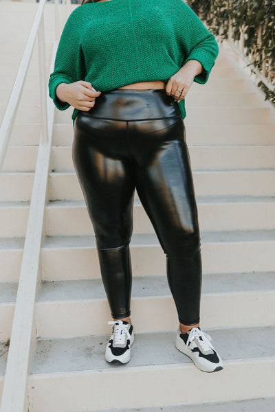 You'll Be Back Faux Leather Leggings
