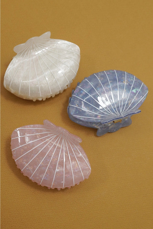 Pearlescent Seashell Claw Clip