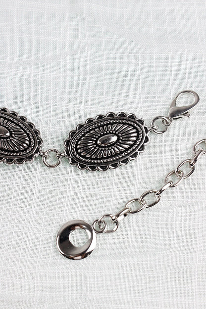 Oval Chain Belt Antique Silver