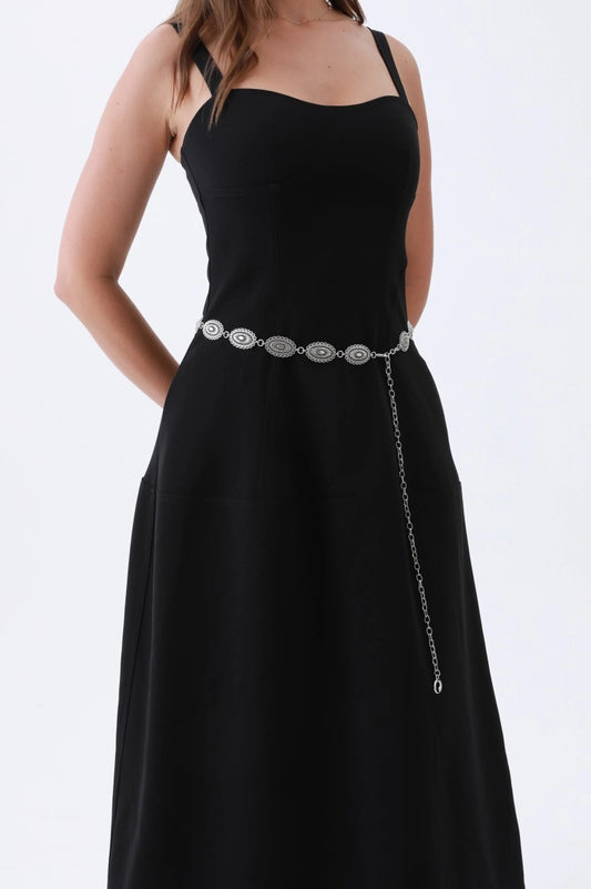 Oval Chain Belt Antique Silver