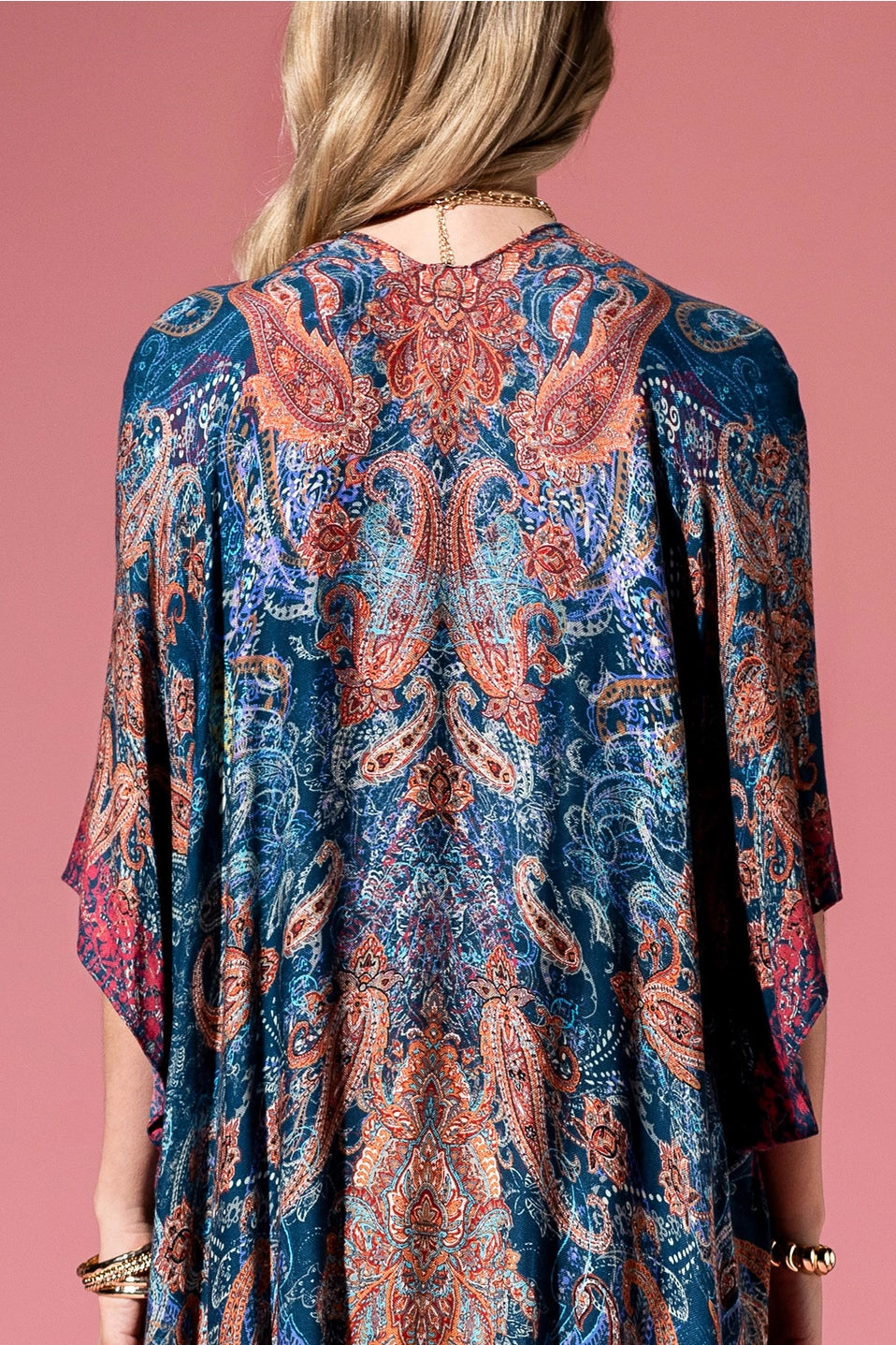 Sophia Paisley Kimono with Tassles