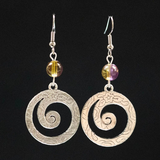 Floral Spiral Earrings