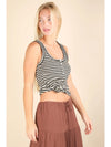 Black & Tan Striped Tank