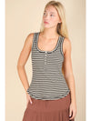 Black & Tan Striped Tank