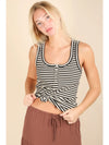 Black & Tan Striped Tank