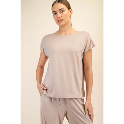 Soft Modal Boat Neck Top