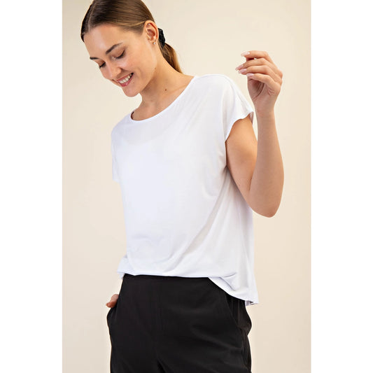 Soft Modal Boat Neck Top