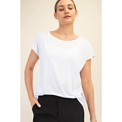 Soft Modal Boat Neck Top