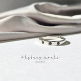 Triple Onyx Ring in Silver or Gold
