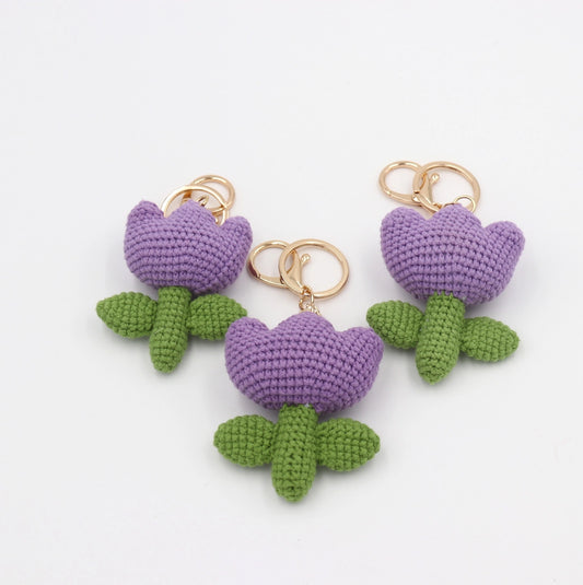Knit Tulip Bag Charm