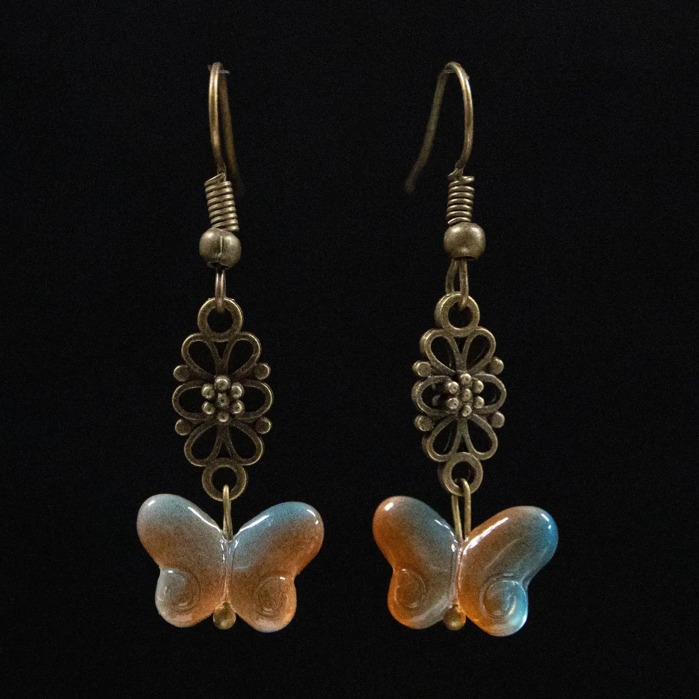 Two Toned Butterfly Earrings