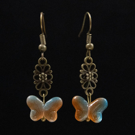 Two Toned Butterfly Earrings